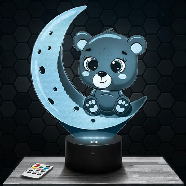 lampe ours enfant lune