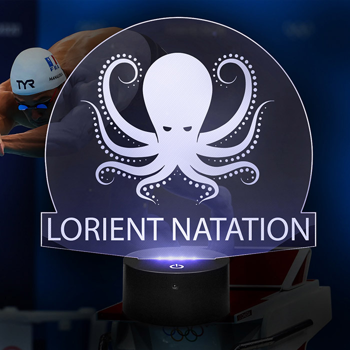lampe natation trophée pieuvre